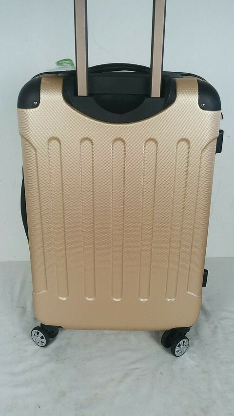 $280 New Rockland Sonic ABS 24" Medium Hard case Luggage Suitcase Champagne