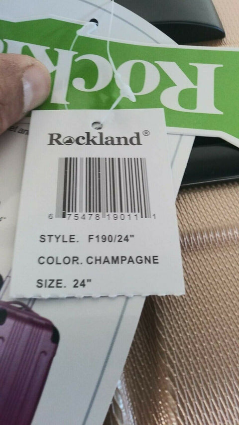 $280 New Rockland Sonic ABS 24" Medium Hard case Luggage Suitcase Champagne