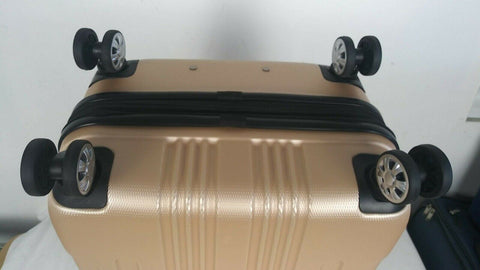 $280 New Rockland Sonic ABS 24" Medium Hard case Luggage Suitcase Champagne