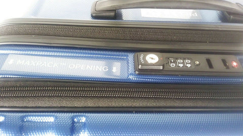 $380 New Delsey Eclipse 25" Hard Travel Spinner Suitcase Luggage Expandable Blue