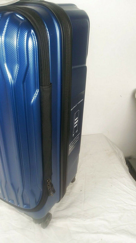 $380 New Delsey Eclipse 25" Hard Travel Spinner Suitcase Luggage Expandable Blue