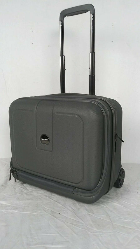 $220 DELSEY Helium 4.0 Gray Carry On Under Seat Luggage suitcase Hard case 16''