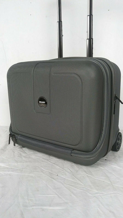 $220 DELSEY Helium 4.0 Gray Carry On Under Seat Luggage suitcase Hard case 16''