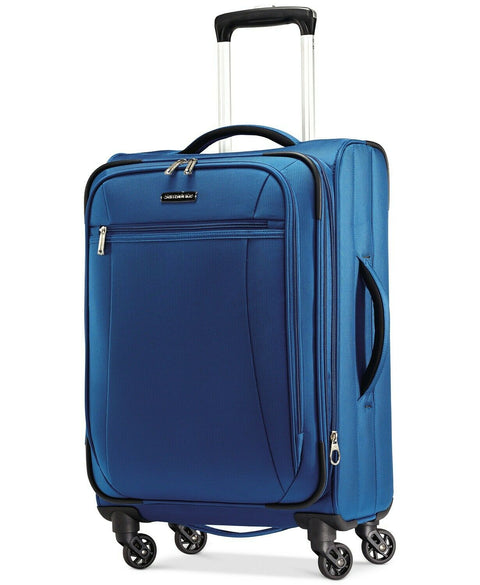 $260 Samsonite X-Tralight 21" Expandable Spinner Suitcase Carry ON Luggage Blue
