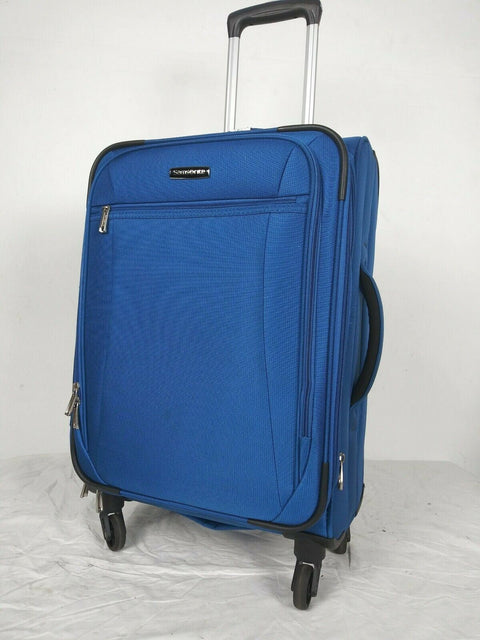 $260 Samsonite X-Tralight 21" Expandable Spinner Suitcase Carry ON Luggage Blue