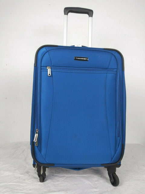 $260 Samsonite X-Tralight 21" Expandable Spinner Suitcase Carry ON Luggage Blue