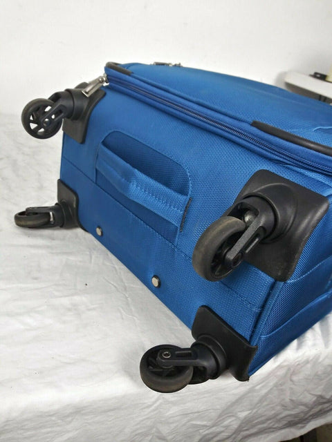 $260 Samsonite X-Tralight 21" Expandable Spinner Suitcase Carry ON Luggage Blue