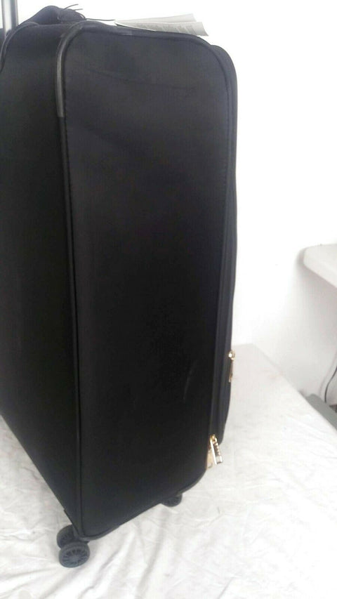 $350 DKNY Allure 29" Soft Case Spinner Quilted Travel Suitcase Luggage Black
