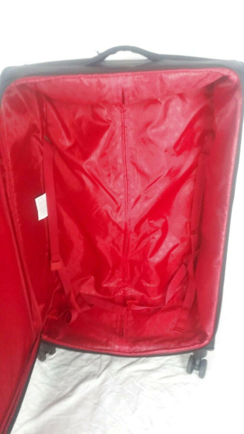 $350 DKNY Allure 29" Soft Case Spinner Quilted Travel Suitcase Luggage Black