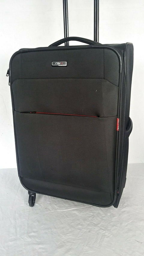 $200 Revo Airborne 25" Soft Case Spinner Suitcase Lightweight Luggage Gray