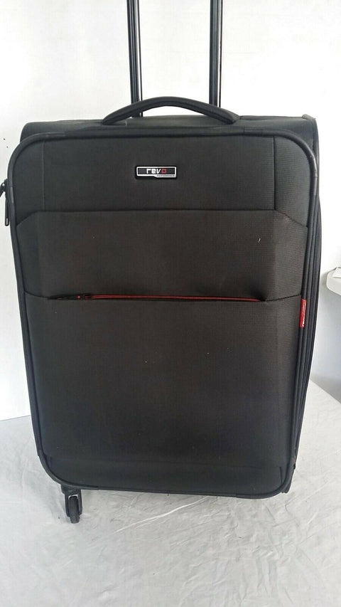 $200 Revo Airborne 25" Soft Case Spinner Suitcase Lightweight Luggage Gray