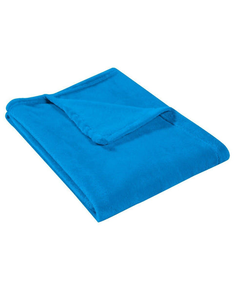 $40 New Bon Voyage Travel Memory foam Neck Pillow & Throw Blanket Set Blue/Multi