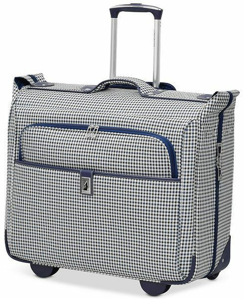 $400 London Fog Oxford Hyperlight 44" Rolling Wheel Garment Bag Blue Luggage