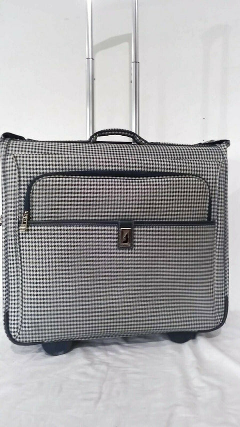 $400 London Fog Oxford Hyperlight 44" Rolling Wheel Garment Bag Blue Luggage