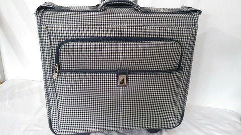 $400 London Fog Oxford Hyperlight 44" Rolling Wheel Garment Bag Blue Luggage