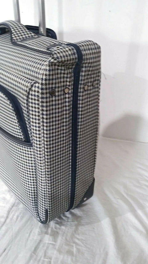 $400 London Fog Oxford Hyperlight 44" Rolling Wheel Garment Bag Blue Luggage