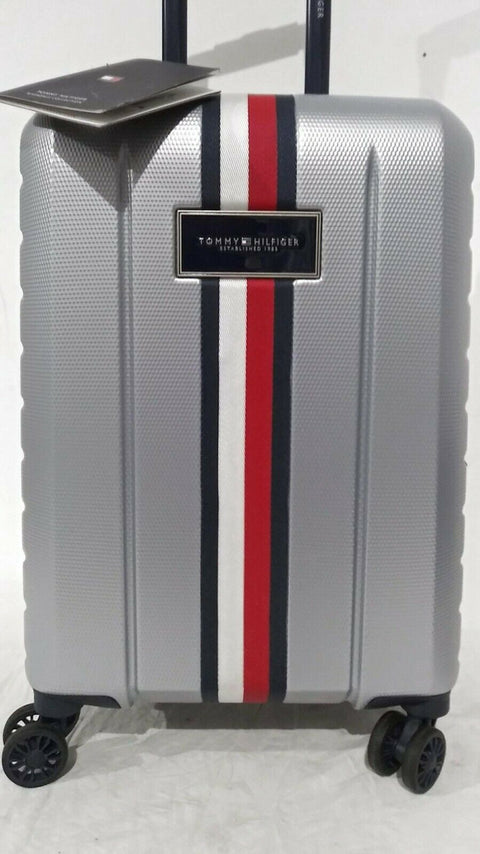 $250 New Tommy Hilfiger Riverdale 22" Hardside Upright Carry On Luggage Blue