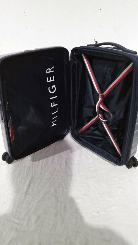 $250 New Tommy Hilfiger Riverdale 22" Hardside Upright Carry On Luggage Blue
