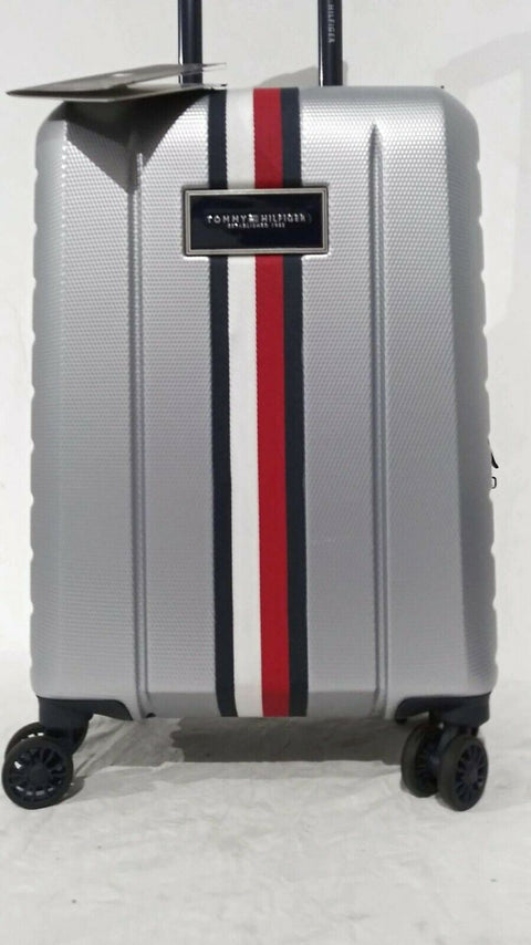 $250 New Tommy Hilfiger Riverdale 22" Hardside Upright Carry On Luggage Blue