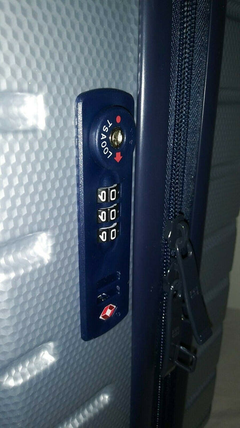 $250 New Tommy Hilfiger Riverdale 22" Hardside Upright Carry On Luggage Blue