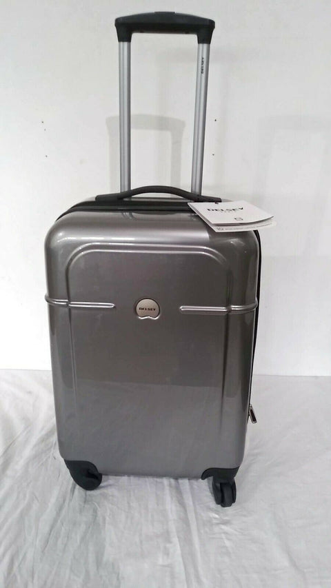$300 New Delsey Air-Quest 21" Carry-On Spinner Suitcase Gray Hardside Luggage