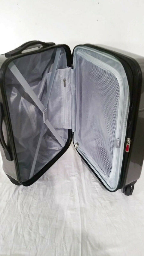 $300 New Delsey Air-Quest 21" Carry-On Spinner Suitcase Gray Hardside Luggage