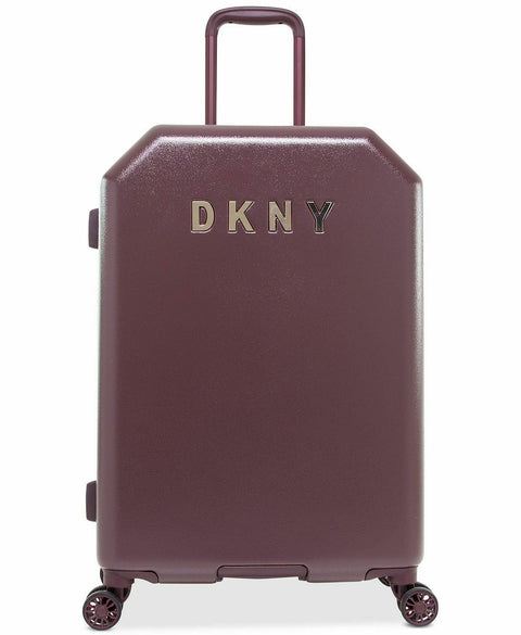 $275 DKNY Allure 24" Hardcase Spinner Wheel Suitcase Travel Luggage Burgundy