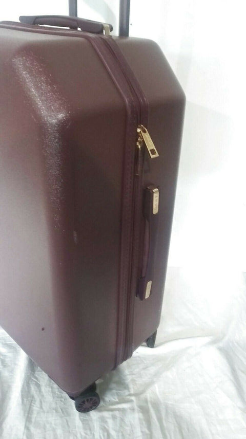 $275 DKNY Allure 24" Hardcase Spinner Wheel Suitcase Travel Luggage Burgundy
