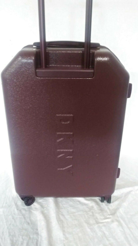 $275 DKNY Allure 24" Hardcase Spinner Wheel Suitcase Travel Luggage Burgundy