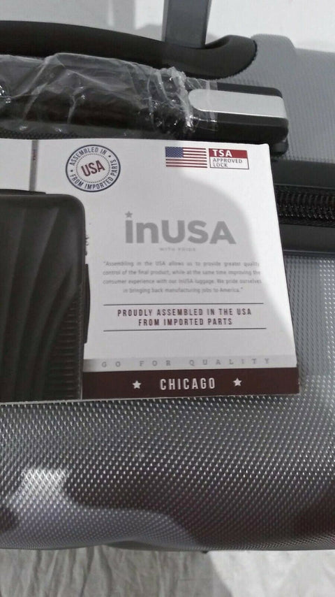 $280 INUSA CHICAGO LIGHTWEIGHT HARDSIDE SPINNER 25" MEDIUM LUGGAGE SUITCASE