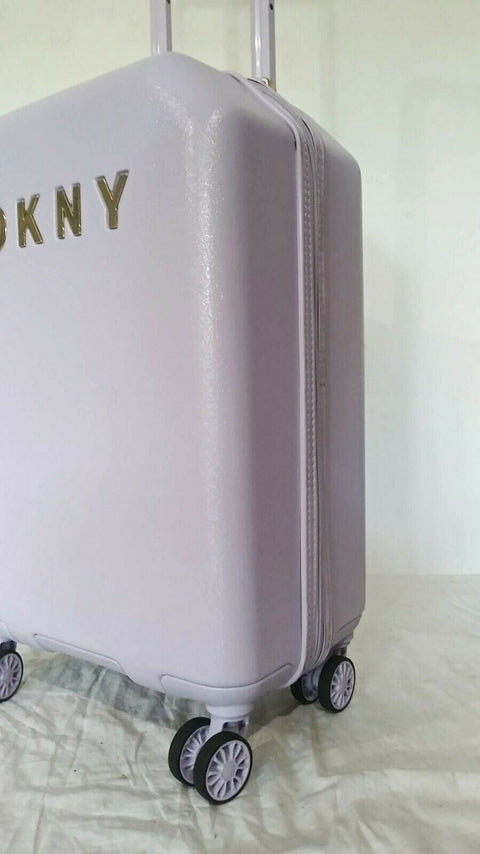 $225 DKNY Allure 20" Hardside Spinner Suitcase Travel Luggage Carry On Liliac