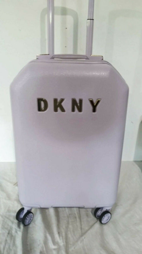 $225 DKNY Allure 20" Hardside Spinner Suitcase Travel Luggage Carry On Liliac