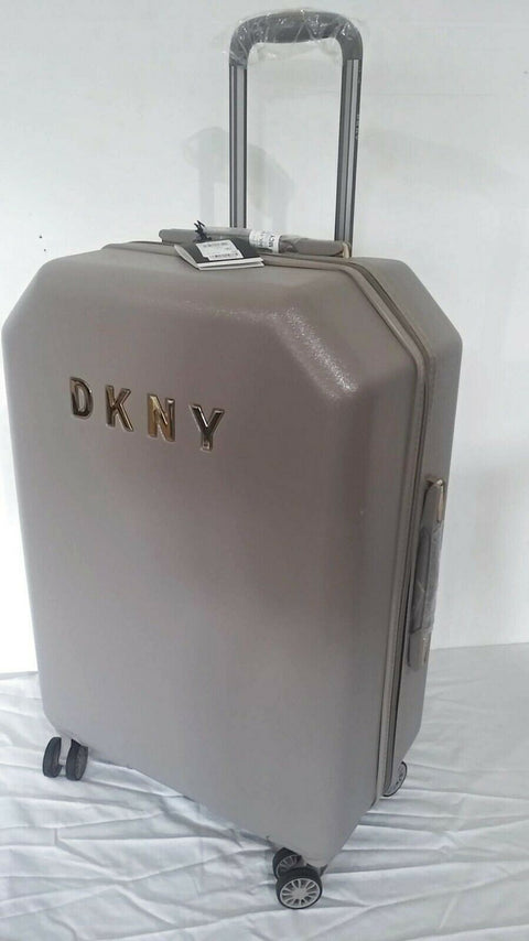$275 NEW DKNY Allure 24" Hardcase Spinner Wheel Suitcase Travel Luggage GRAY