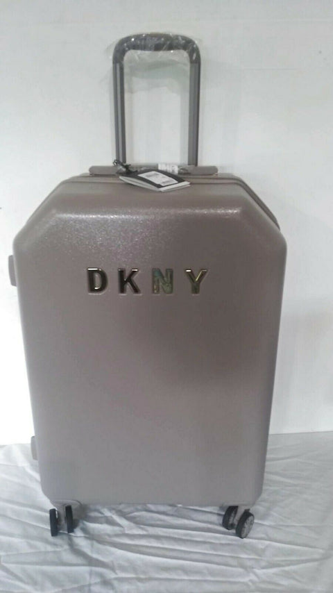 $275 NEW DKNY Allure 24" Hardcase Spinner Wheel Suitcase Travel Luggage GRAY