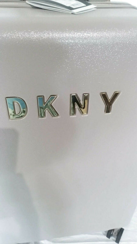 $275 NEW DKNY Allure 24" Hardcase Spinner Wheel Suitcase Travel Luggage GRAY