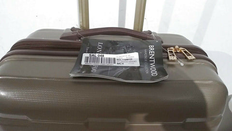 $340 New London Fog Brentwood 24" Hardside Spinner Suitcase Luggage Champagne
