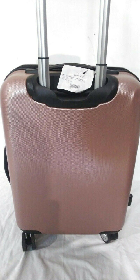 $240 London Fog Southbury 21" Hard Carry On Expandable Luggage Suitcase Pink