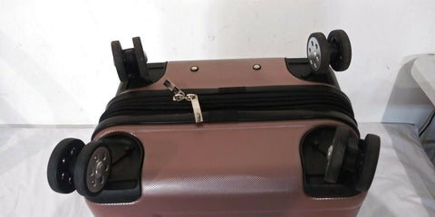 $240 London Fog Southbury 21" Hard Carry On Expandable Luggage Suitcase Pink