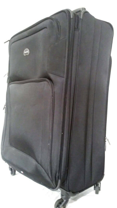 $320 Delsey Optimax 29" Expandable Spinner Suitcase Luggage Soft Black Upright