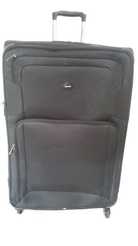 $320 Delsey Optimax 29" Expandable Spinner Suitcase Luggage Soft Black Upright