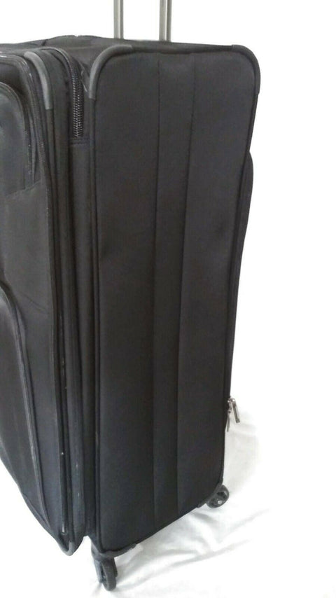 $320 Delsey Optimax 29" Expandable Spinner Suitcase Luggage Soft Black Upright