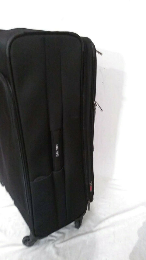 $320 Delsey Optimax 29" Expandable Spinner Suitcase Luggage Soft Black Upright