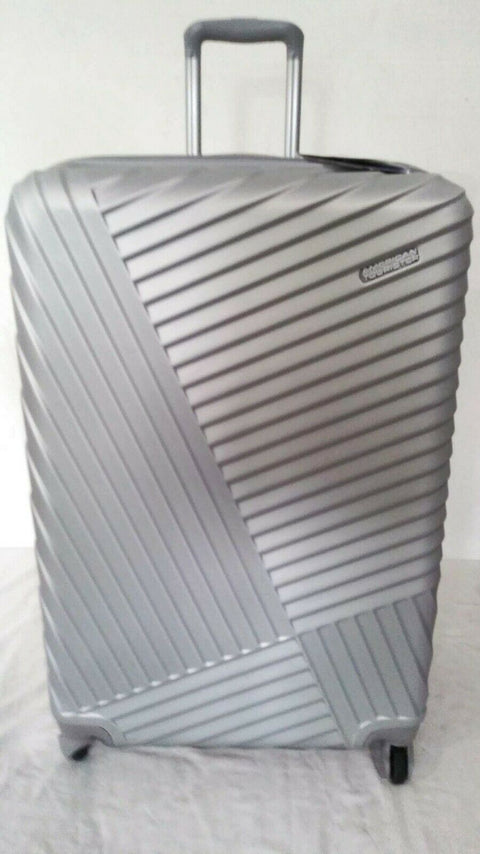 $325 American Tourister Tribute DLX 28" Spinner Suitcase Luggage Hardcase Silver