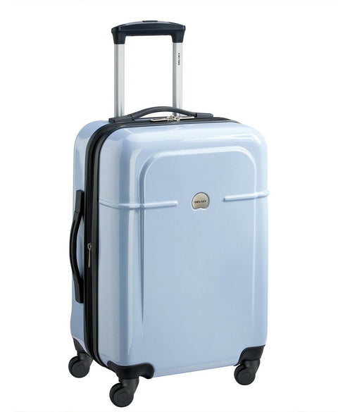 $300 New Delsey Air-Quest 21" Carry-On Spinner Suitcase Hard Luggage Ice Blue
