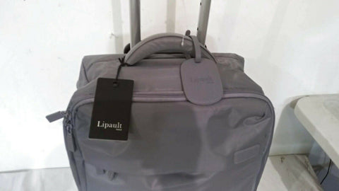$220 Lipault Original Plume 20" Spinner Suitcase Luggage Silver Carry On