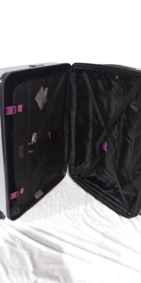 $480 New Traveler's Club Beijing Hard Case 28" Gray Luggage Suitcase TSA Lock