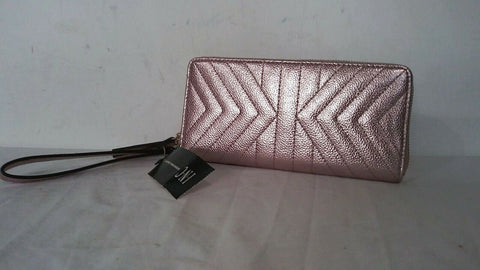 Nuovo I. N.c. Glam Metallico Trapuntato Cerniera Credito Carte Portafoglio Borsa - evorr.com