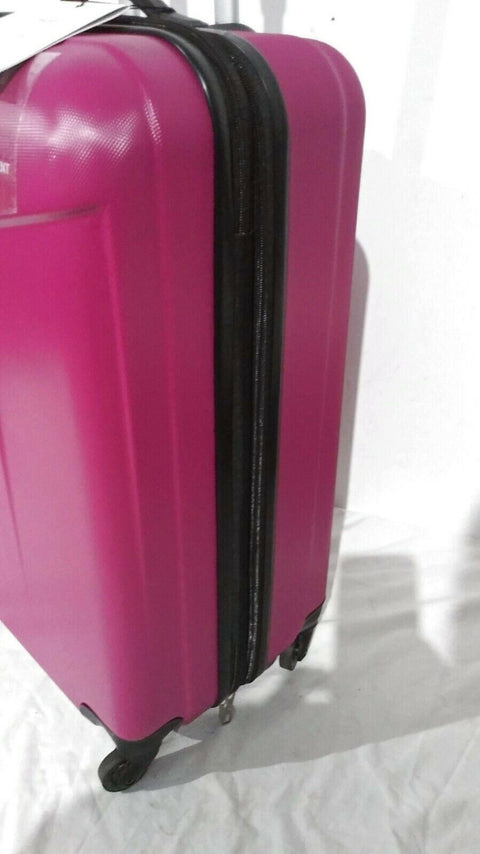 $300  DELSEY Paris Comete 24" Expandable 4 Wheel Spinner Luggage Hard Fuschia