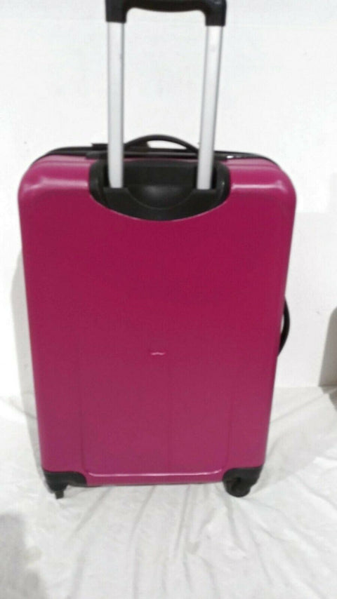 $300  DELSEY Paris Comete 24" Expandable 4 Wheel Spinner Luggage Hard Fuschia
