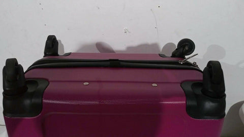 $300  DELSEY Paris Comete 24" Expandable 4 Wheel Spinner Luggage Hard Fuschia
